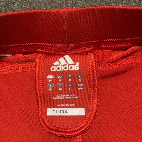Adidas red athletic shorts M - Picture 3 of 3